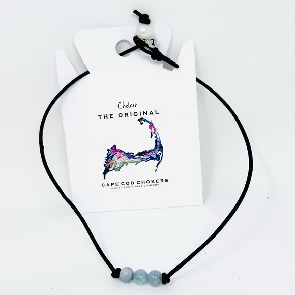 Cape Cod Chokers Jewelry - Cape Cod Chokers Beaded Choker Necklace Black Cord Beachy Y2K NWT Handmade